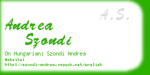 andrea szondi business card